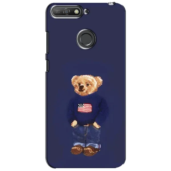 Чехол с рисунком «Мишка USA» для Huawei Y6 Prime 2018 Чехол с рисунком «Мишка USA» для Huawei Y6 Prime 2018