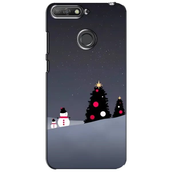 Чехол с рисунком «Снеговички» для Huawei Y6 Prime 2018 Чехол с рисунком «Снеговички» для Huawei Y6 Prime 2018