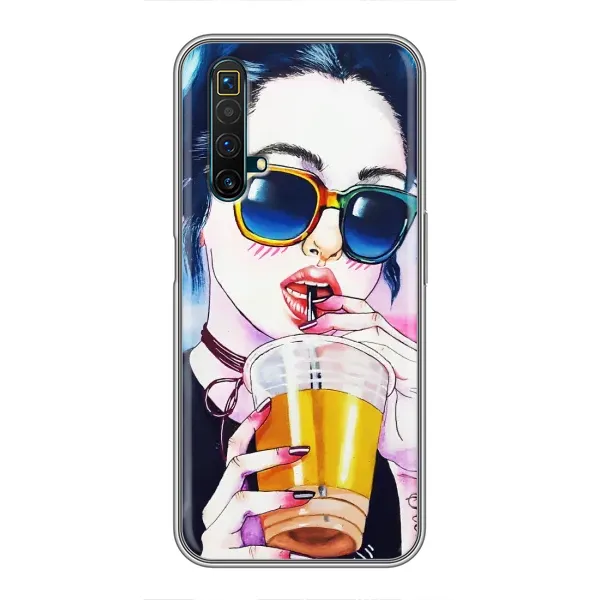 Чохол з малюнком «Дівчина з коктейлем» для Realme X50 Чохол з малюнком «Дівчина з коктейлем» для Realme X50