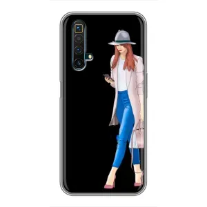 Чохол з малюнком «Дівчина з телефоном» для Realme X50